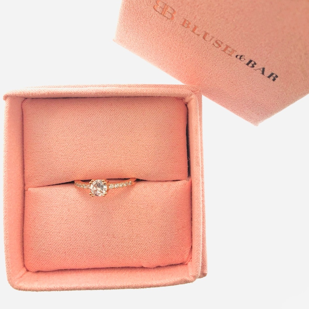 Women’s Blush & Bar Rose Gold Tianna Sparkle Ring
